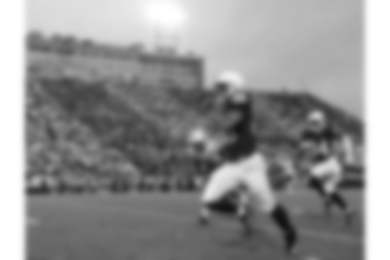 Penn State's Saquon Barkley (26) takes the ball 65 yards for a touchdown against Nebraska during the first half of an NCAA college football game in State College, Pa., Saturday, Nov. 18, 2017. (AP Photo/Chris Knight)
