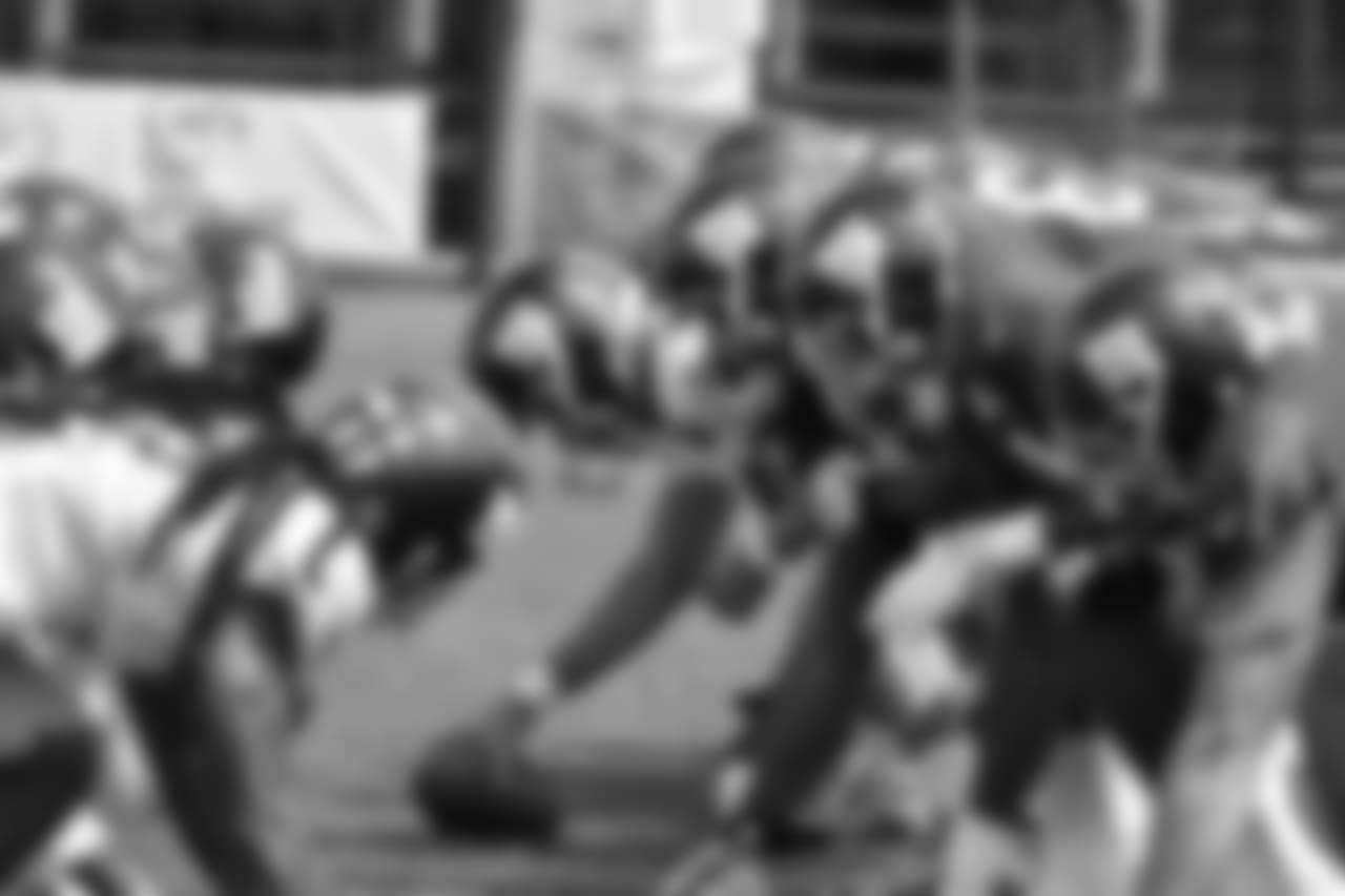 Players line up for the snap