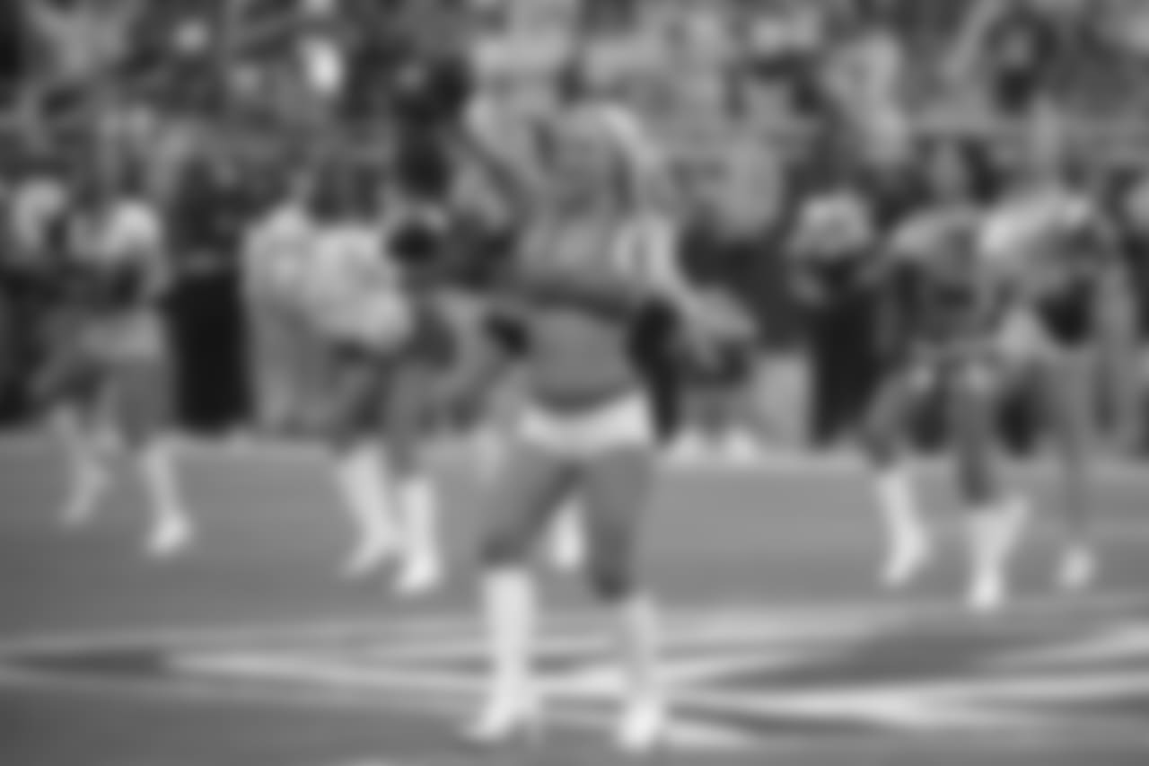 Cheerleaders from representative league teams perform before the NFL Pro Bowl football game Sunday, Jan. 28, 2018, in Orlando, Fla. The AFC won 24-23. (AP Photo/Phelan M. Ebenhack)