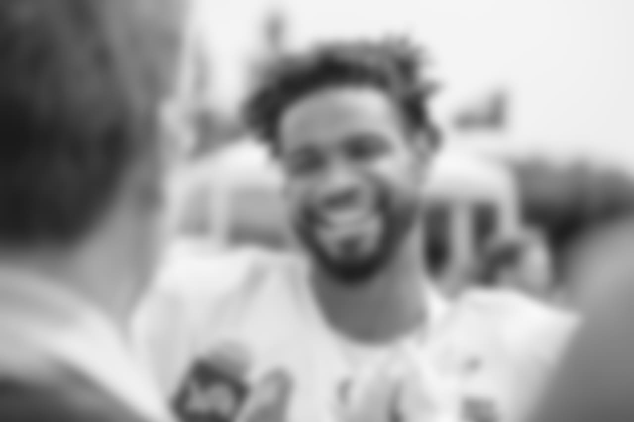 Detroit Lions cornerback Darius Slay (23) meets the media following training camp practice on Tuesday, Aug. 7, 2018 in Napa, Calif. (Detroit Lions via AP)