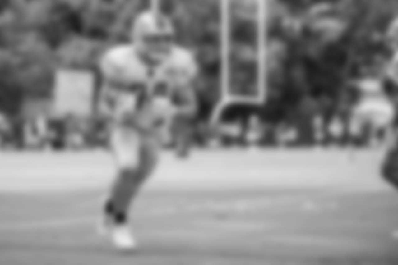 Detroit Lions running back Zach Zenner (34) during training camp practice on Tuesday, Aug. 7, 2018 in Napa, Calif. (Detroit Lions via AP)