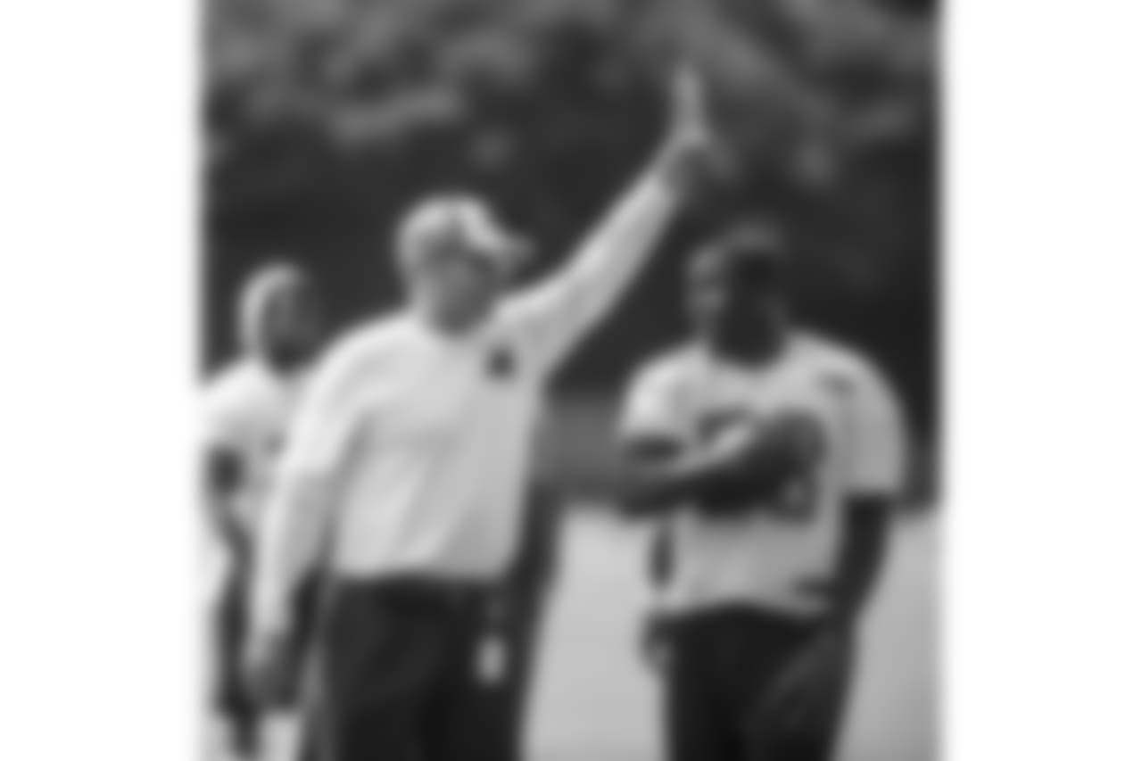 Head Coach Ron Rivera and LB Thomas Davis