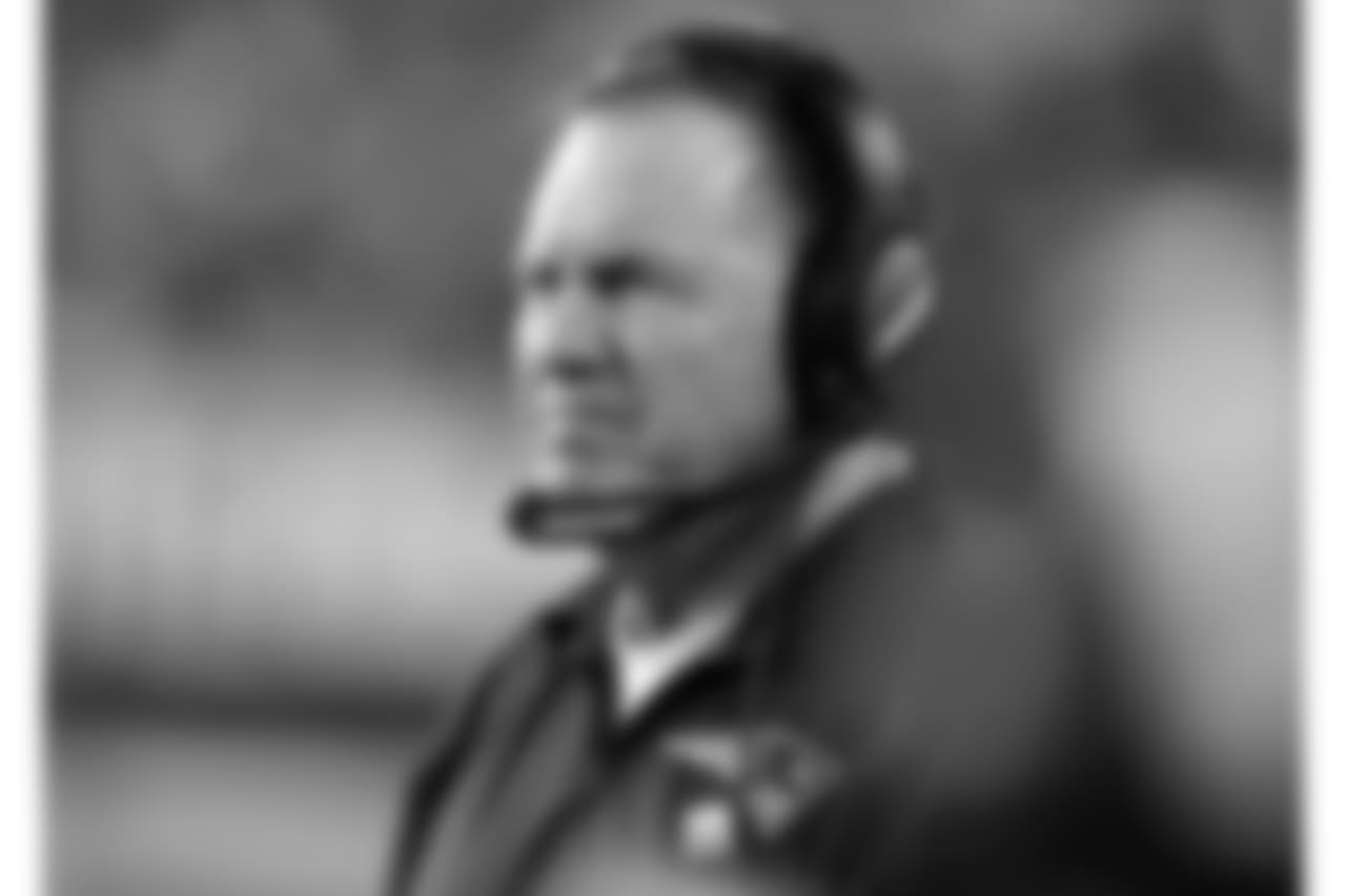 New England Patriots head coach Bill Belichick watches from the sideline during the first half of an NFL football game against the Atlanta Falcons, Sunday, Oct. 22, 2017, in Foxborough, Mass. (AP Photo/Charles Krupa)