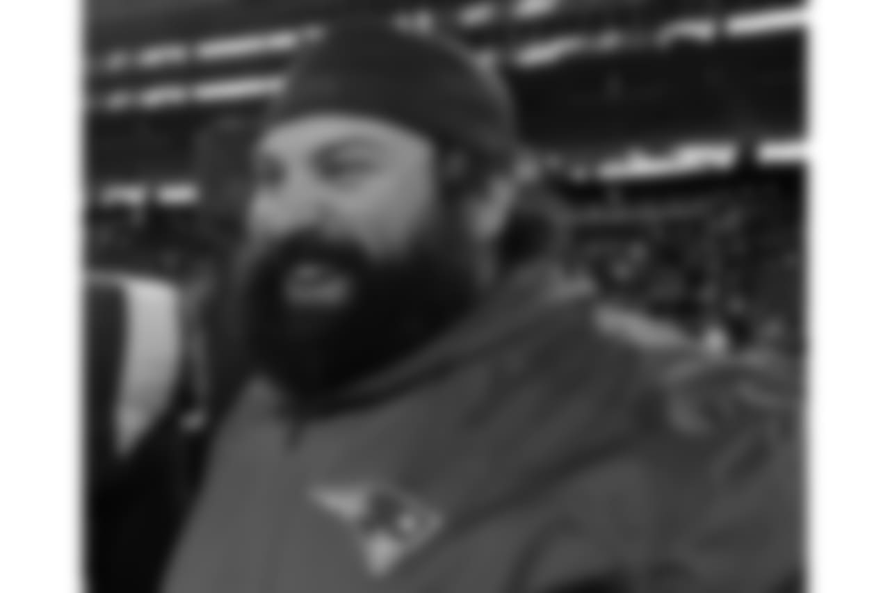 New England Patriots defensive coordinator Matt Patricia leaves the field after an NFL divisional playoff football game against the Tennessee Titans, Saturday, Jan. 13, 2018, in Foxborough, Mass. (AP Photo/Steven Senne)