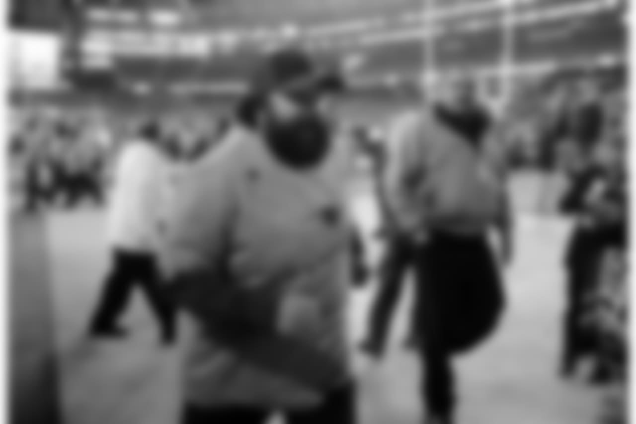 New England Patriots defensive coordinator Matt Patricia leaves the field after winning the AFC championship NFL football game against the Jacksonville Jaguars, Sunday, Jan. 21, 2018, in Foxborough, Mass. The Patriots won 24-20. (AP Photo/Winslow Townson)