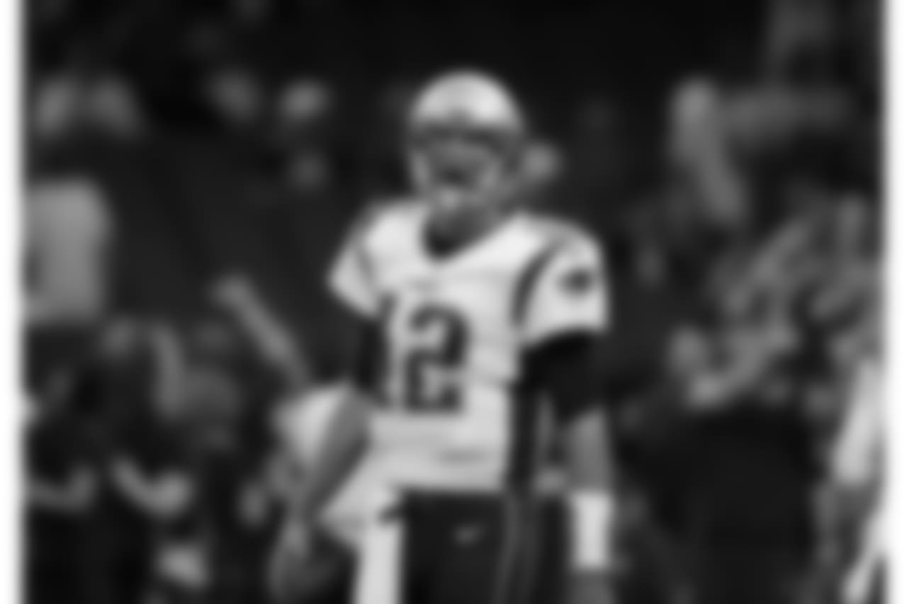 New England Patriots quarterback Tom Brady (12) warms up before an NFL football game against the New Orleans Saints in New Orleans, Sunday, Sept. 17, 2017. (AP Photo/Butch Dill)