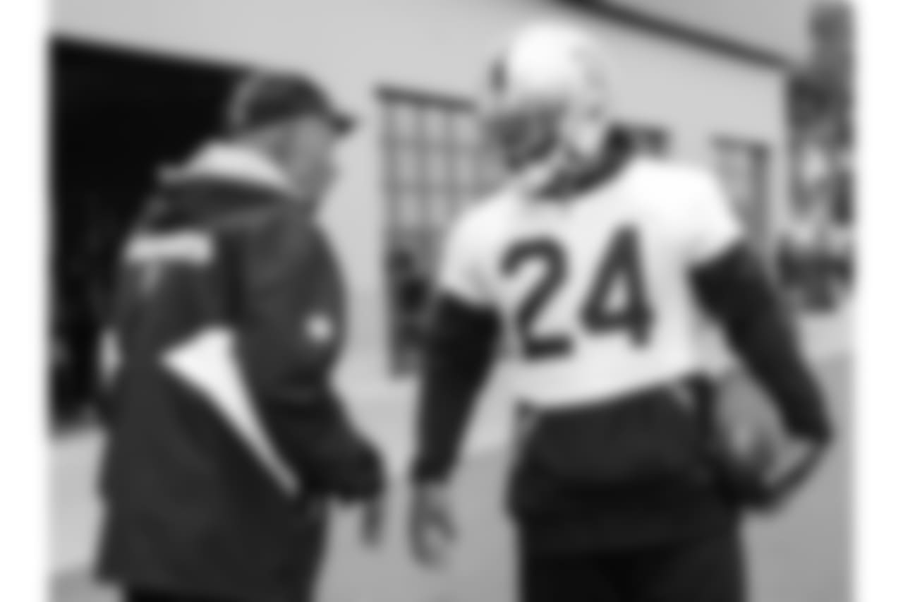 Oakland Raiders players at an Organized Team Activity (OTA) at the Oakland Raiders Practice Facility, Tuesday, May 22, 2018, in Alameda, California.