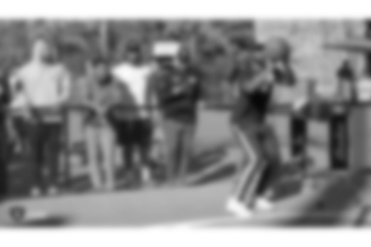 Oakland Raiders rookies enjoy a Rookie Activity, as part of Rookie Academy, at Six Flags: Discovery Kingdom, Thursday, June 21, 2018, in Vallejo, California.