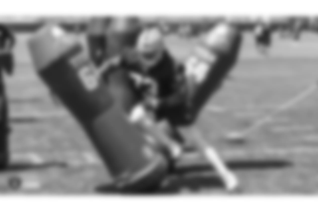 Oakland Raiders defensive tackle Maurice Hurst (73) at an Organized Team Activity (OTA) at the Oakland Raiders Practice Facility, Tuesday, May 29, 2018, in Alameda, California.