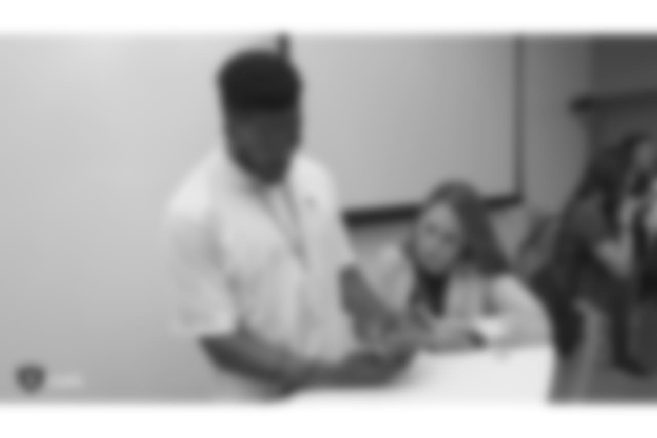 Oakland Raiders rookies enjoy a Rookie Activity, as part of Rookie Academy, at Facebook, Friday, June 23, 2018, in Menlo Park, California.