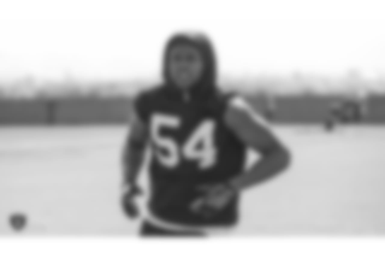 Oakland Raiders linebacker Emmanuel Lamur (54) at an offseason program at the Oakland Raiders Practice Facility, Friday, June 1, 2018, in Alameda, California.