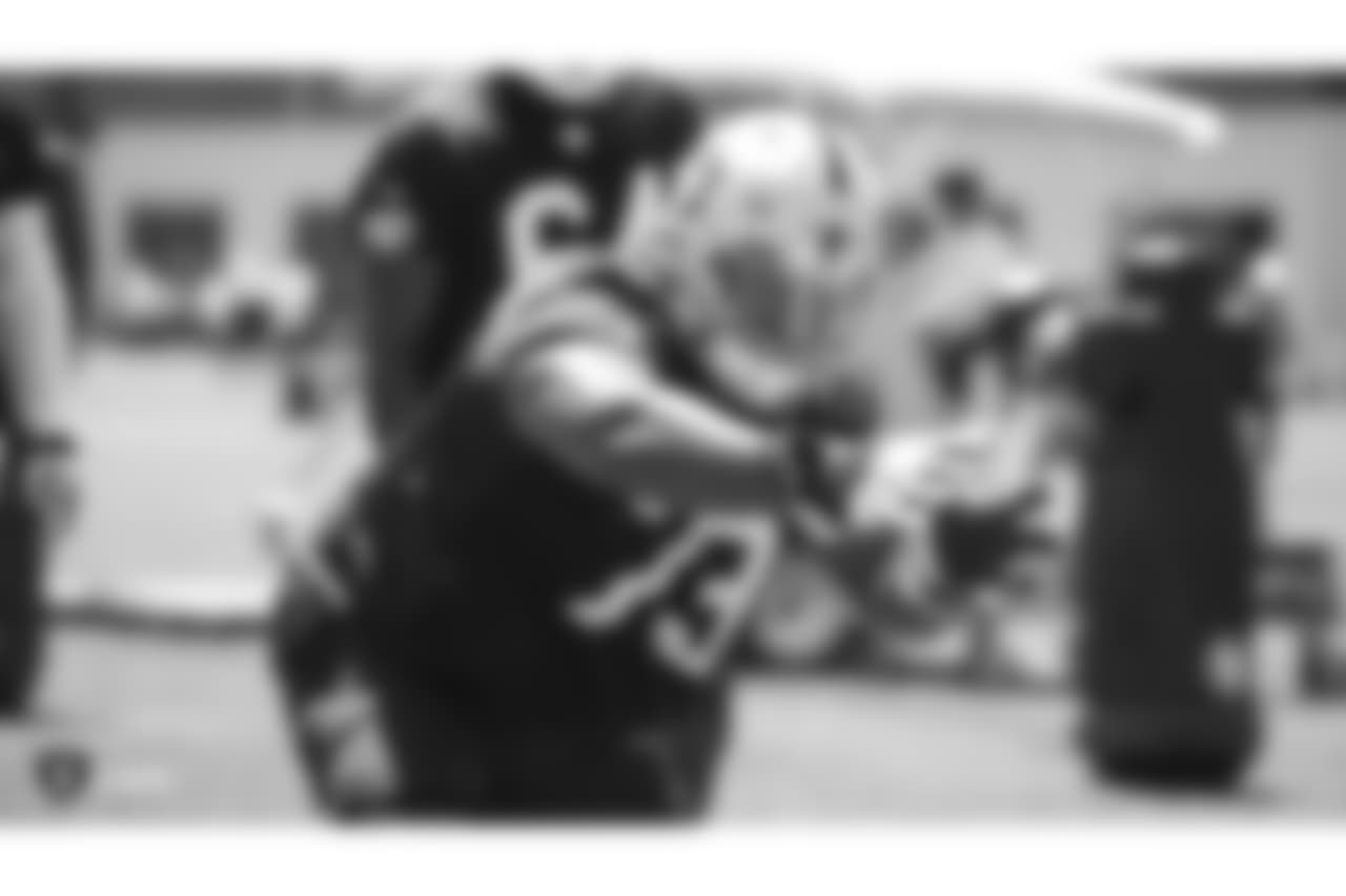 Oakland Raiders defensive tackle Maurice Hurst (73) at a Mandatory Mini Camp at the Oakland Raiders Practice Facility, Tuesday, June 12, 2018, in Alameda, California.