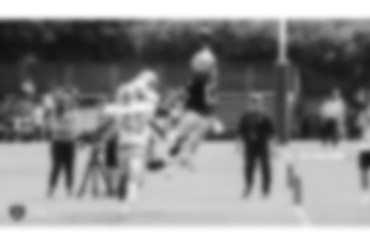 Oakland Raiders wide receiver Griff Whalen (13) makes a play with Detroit Lions on the field for practice at 2018 Training Camp at The Oakland Raiders Napa Valley Training Complex, Wednesday, August 8, 2018, in Napa, California.