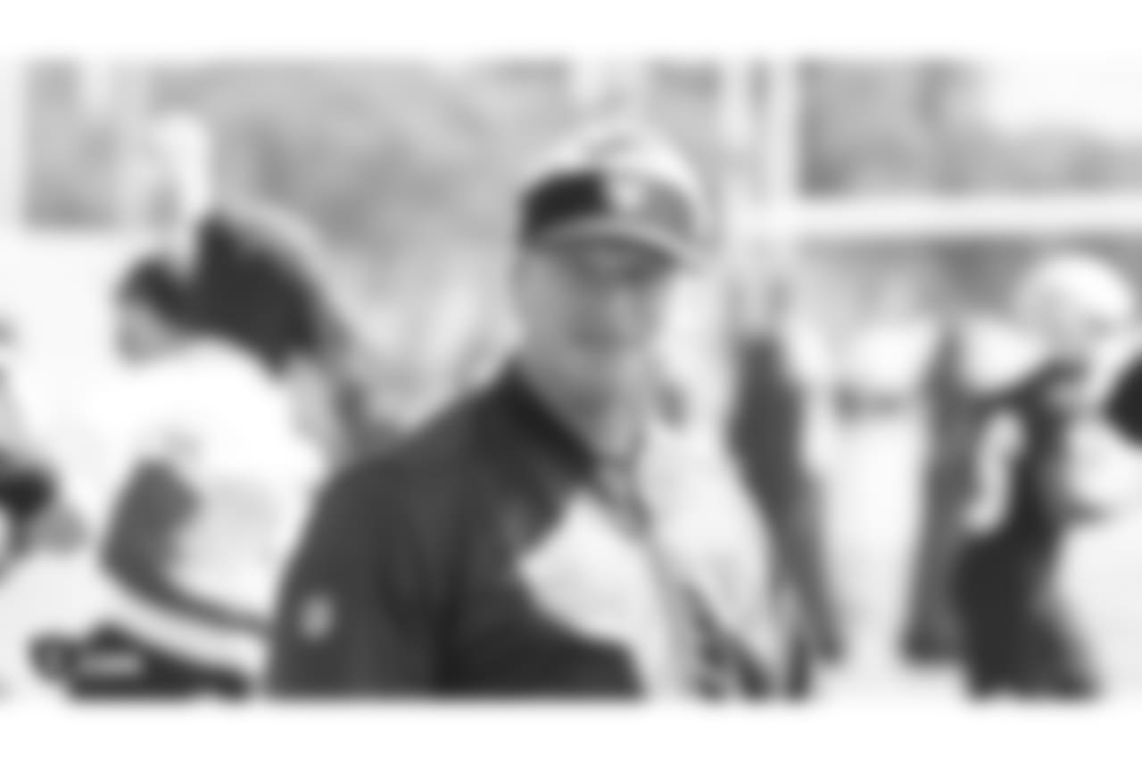 Oakland Raiders head coach Jon Gruden at an Organized Team Activity (OTA) at the Oakland Raiders Practice Facility, Thursday, May 31, 2018, in Alameda, California.