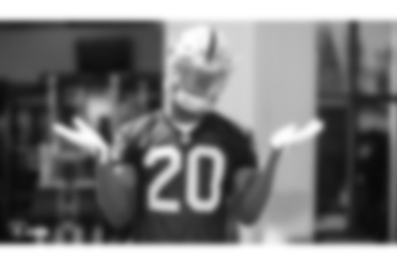 Oakland Raiders safety Obi Melifonwu (20) at a Mandatory Mini Camp at the Oakland Raiders Practice Facility, Tuesday, June 12, 2018, in Alameda, California.