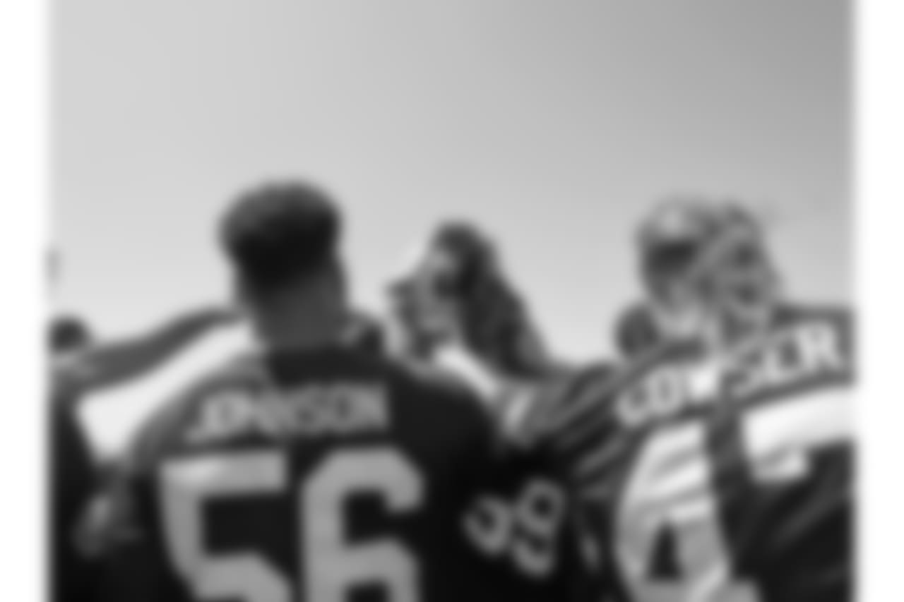 Oakland Raiders players and coaches at an offseason program at the Oakland Raiders Practice Facility, Monday, May 21, 2018, in Alameda, California.