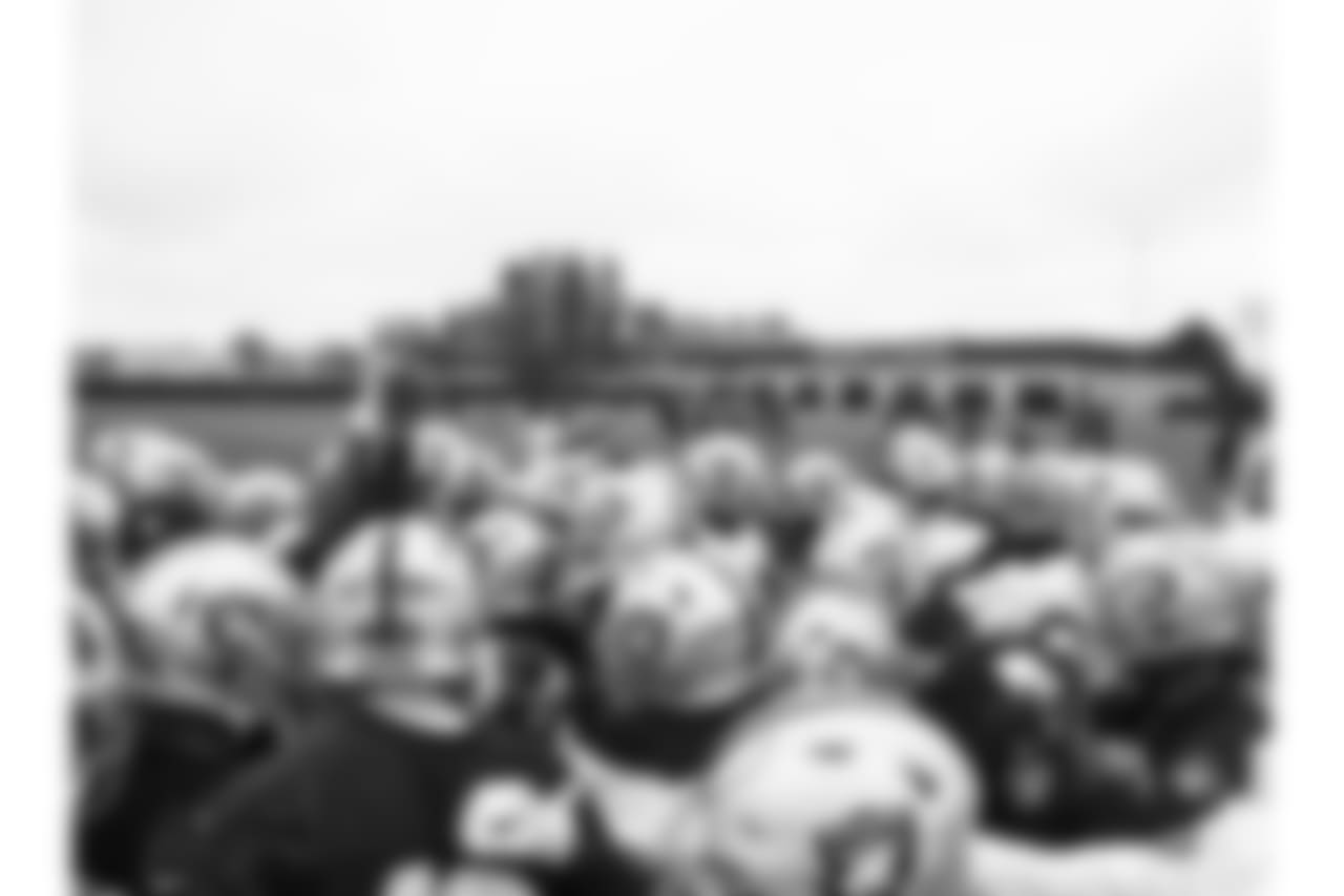 Oakland Raiders players at an Organized Team Activity (OTA) at the Oakland Raiders Practice Facility, Tuesday, May 22, 2018, in Alameda, California.