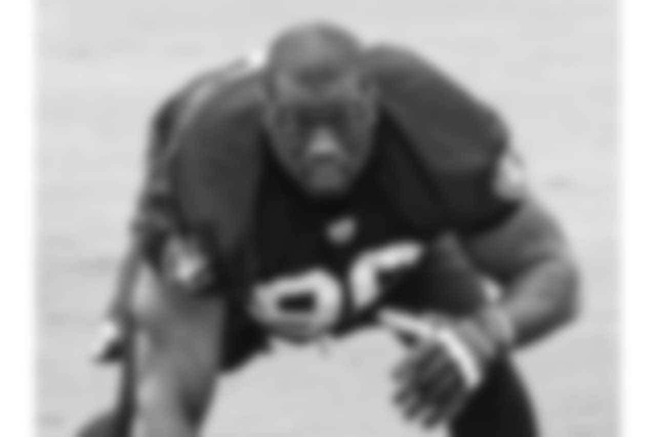 Oakland Raiders players at an Organized Team Activity (OTA) at the Oakland Raiders Practice Facility, Tuesday, May 22, 2018, in Alameda, California.