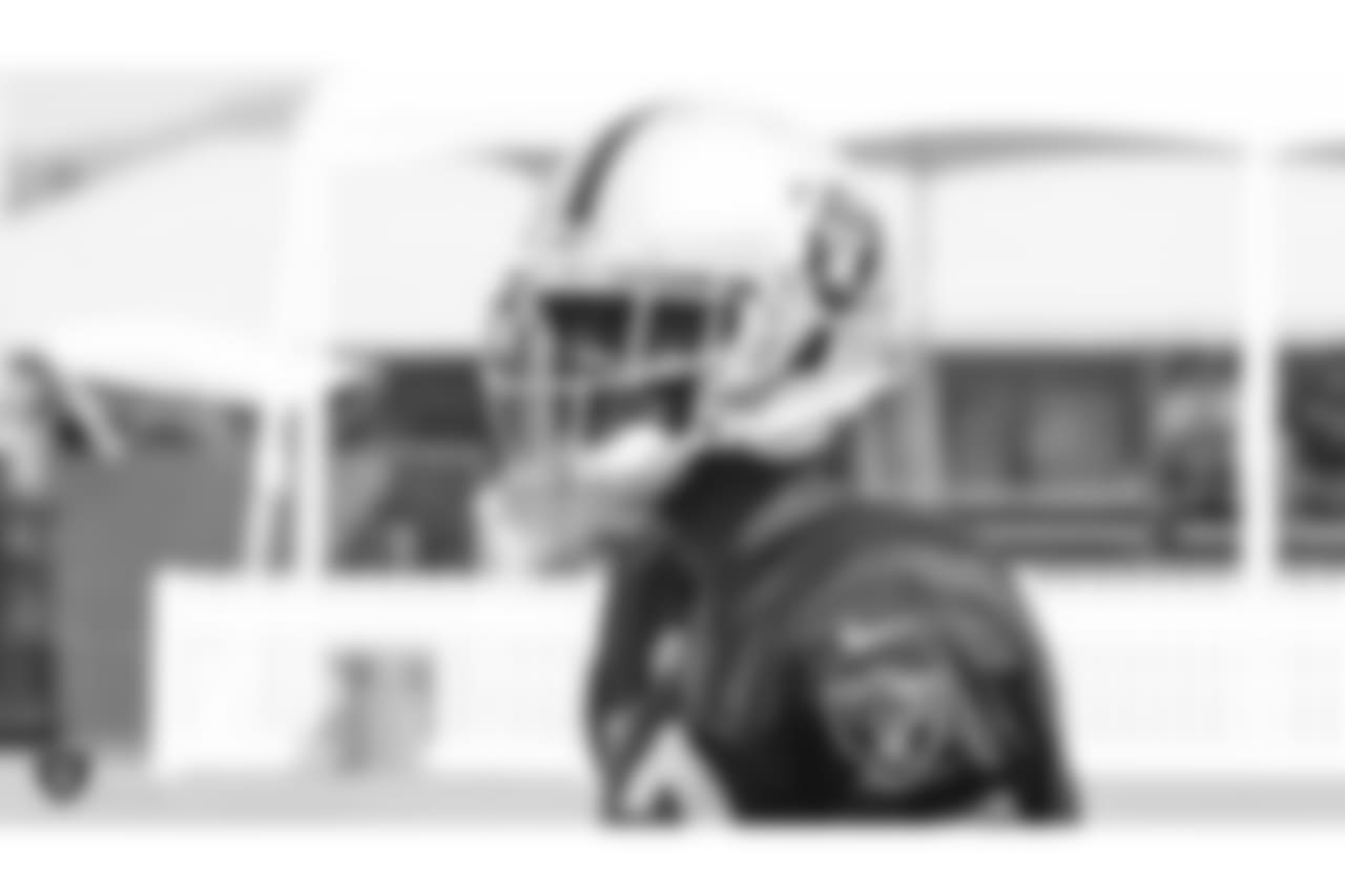 Oakland Raiders cornerback Raysean Pringle (43) on the field for practice at 2018 Training Camp at The Oakland Raiders Napa Valley Training Complex, Monday, August 6, 2018, in Napa, California.