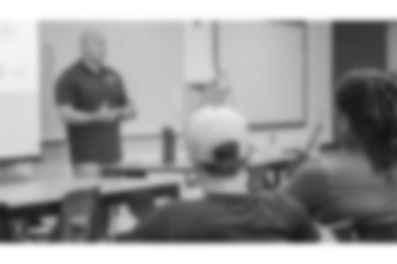 The Oakland Raiders partner with USA Football to host a Heads-Up Football Clinic for high school coached of Clark County School District, Saturday, June 23, 2018, at Liberty High School in Henderson, Nevada.