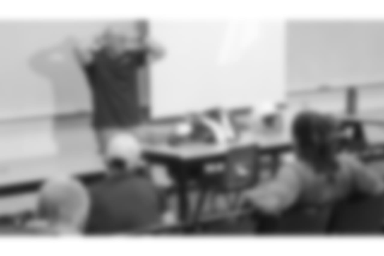 The Oakland Raiders partner with USA Football to host a Heads-Up Football Clinic for high school coached of Clark County School District, Saturday, June 23, 2018, at Liberty High School in Henderson, Nevada.