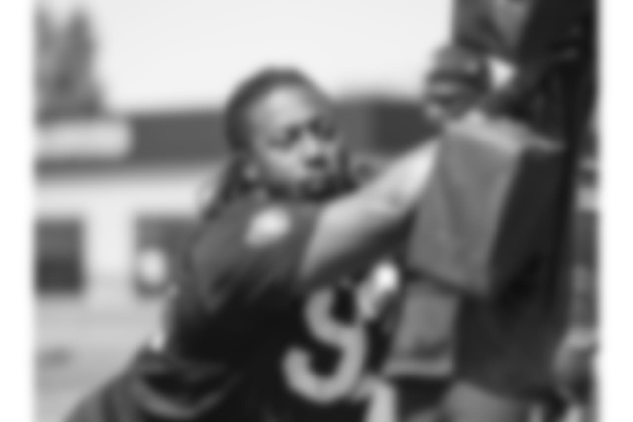 Oakland Raiders players and coaches at an offseason program at the Oakland Raiders Practice Facility, Monday, May 21, 2018, in Alameda, California.