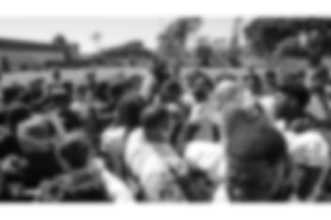 Oakland Raiders players and coaches at a Mandatory Mini Camp at the Oakland Raiders Practice Facility, Tuesday, June 12, 2018, in Alameda, California.