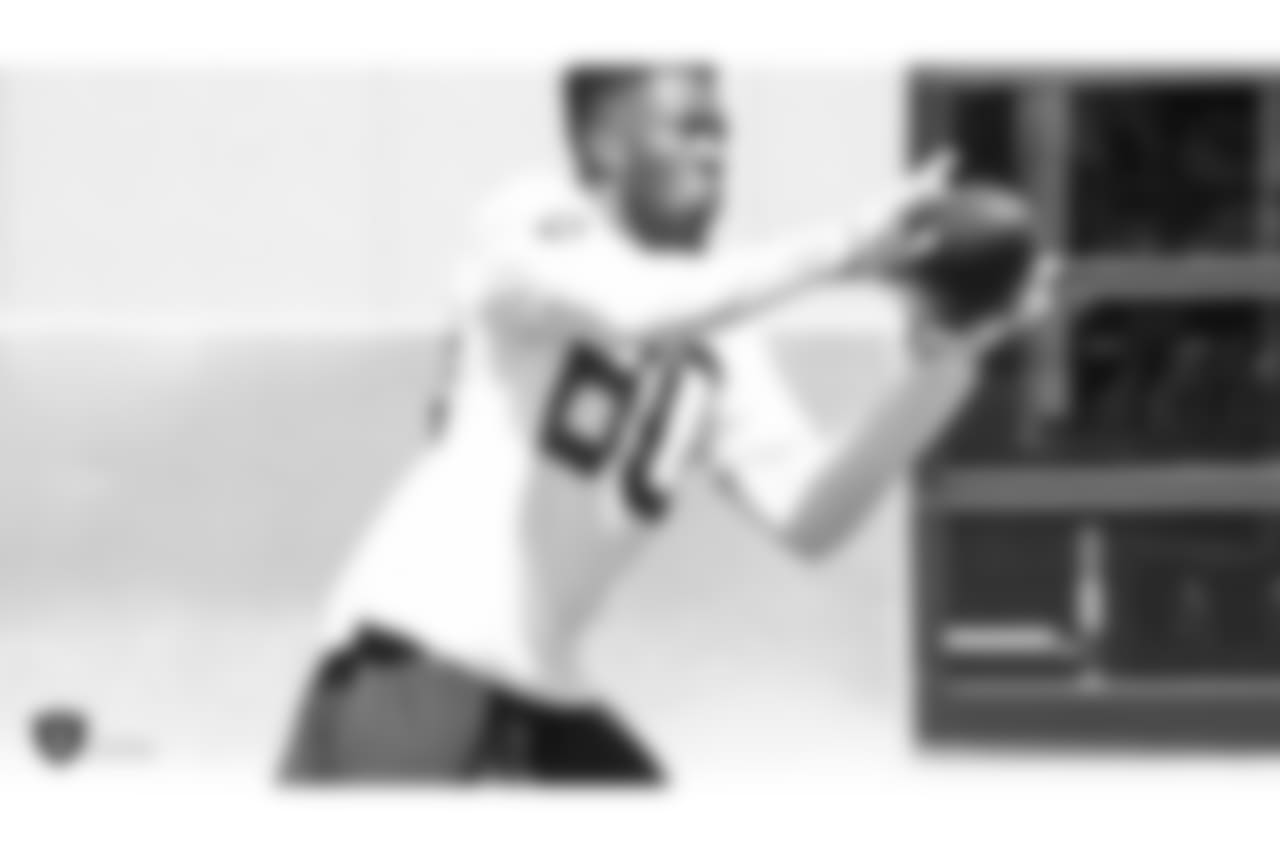 Oakland Raiders wide receiver Saeed Blacknall (80) at an offseason program at the Oakland Raiders Practice Facility, Friday, June 1, 2018, in Alameda, California.