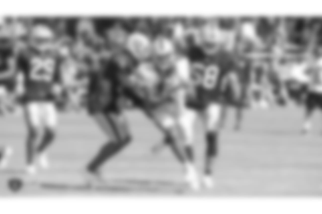 Oakland Raiders wide receiver Keon Hatcher (14) on the field for practice at 2018 Training Camp at The Oakland Raiders Napa Valley Training Complex, Monday, July 30, 2018, in Napa, California.