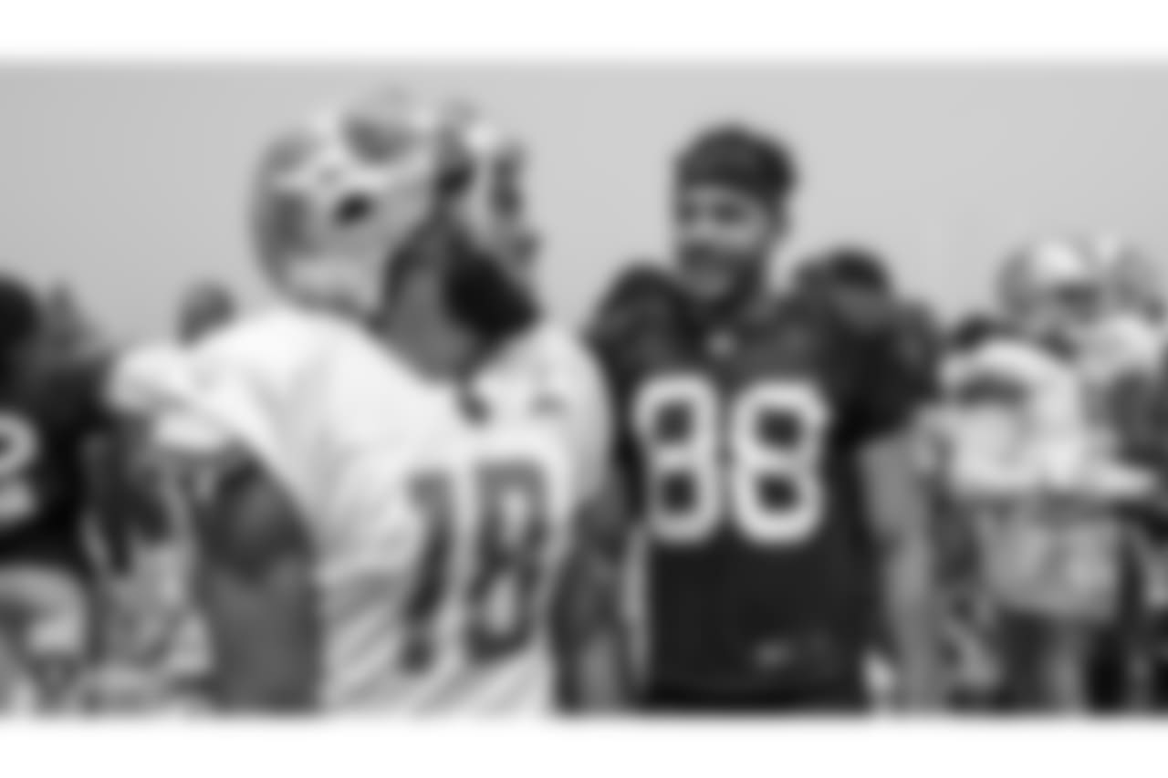 Oakland Raiders wide receiver Marcell Ateman (88) on the field for a joint practice with the Detroit Lions at 2018 Training Camp at The Oakland Raiders Napa Valley Training Complex, Wednesday, August 8, 2018, in Napa, California.