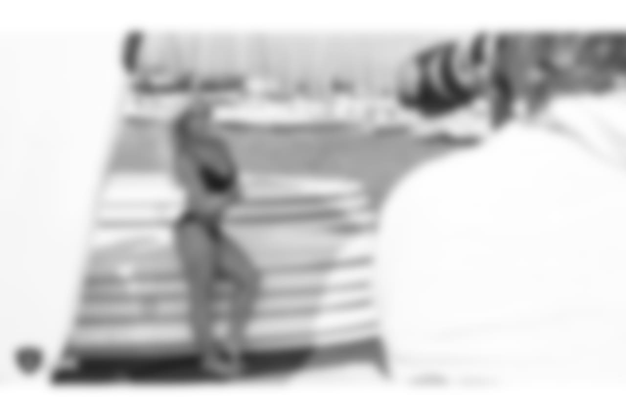 Raiderette Jonni during the 2018 Raiderettes Photoshoot, at Ballena Bay Yacht Club, Wednesday, June 6, 2018, in Alameda, California.