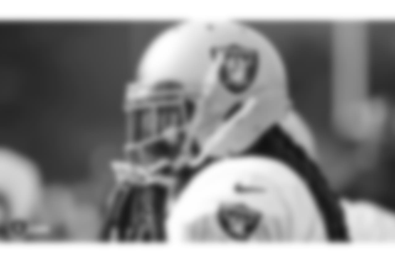 Oakland Raiders running back Marshawn Lynch (24) on the field for practice at 2018 Training Camp at The Oakland Raiders Napa Valley Training Complex, Thursday, August 2, 2018, in Napa, California.