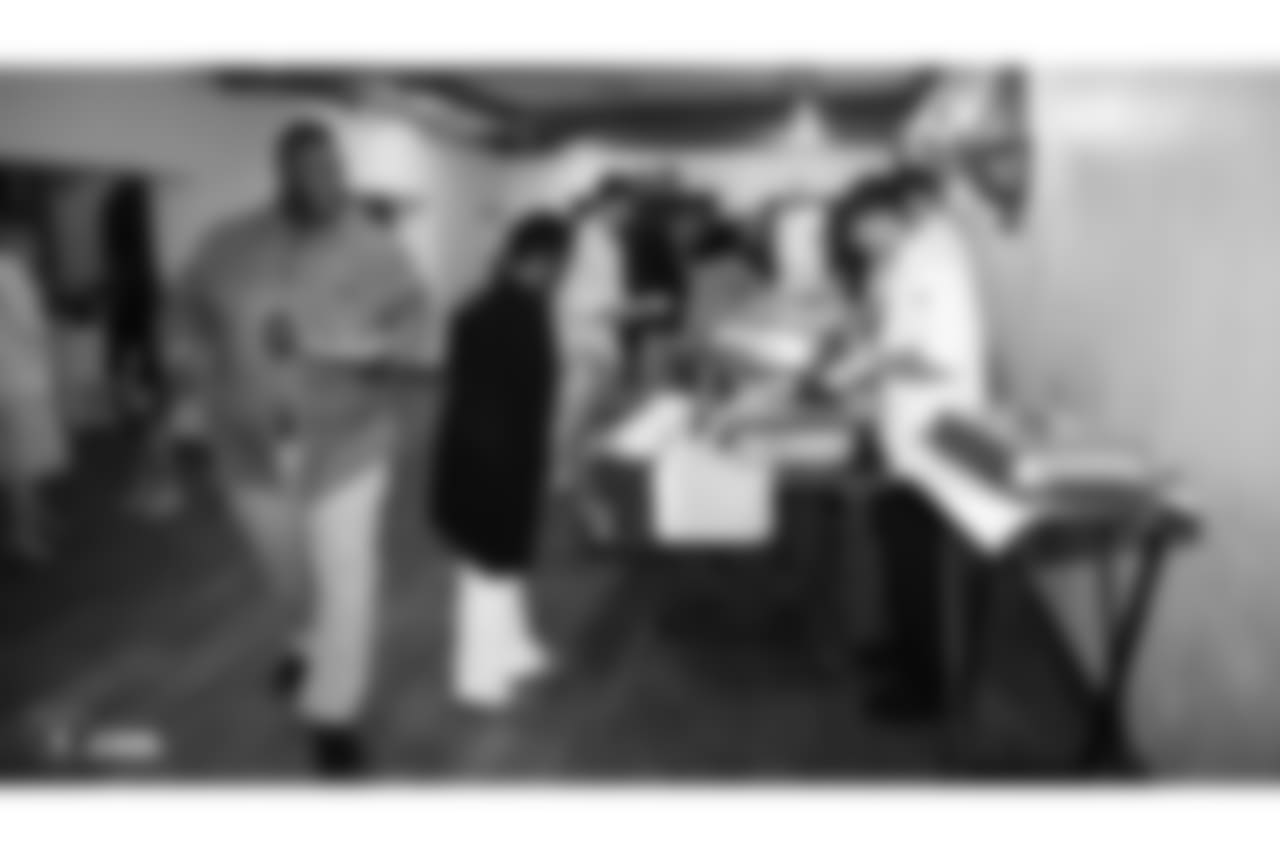 Oakland Raiders rookies and their parents family members share a meal at Wente Vineyards, as part of Rookie Parent Bootcamp, Saturday, June 16, 2018, in Livermore, California.