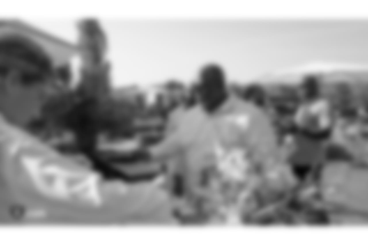 Oakland Raiders alumnus Russell Maryland at an Alumni Dinner during 2018 Training Camp at Kelham Vineyards, Saturday, July 28, 2018, in Saint Helena, California.