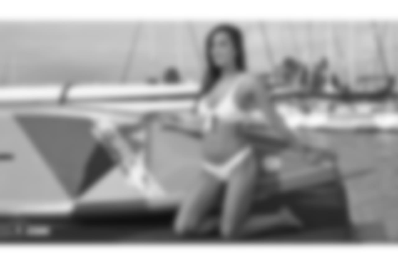 Raiderette Bryana during the 2018 Raiderettes Photoshoot, at Ballena Bay Yacht Club, Wednesday, June 6, 2018, in Alameda, California.