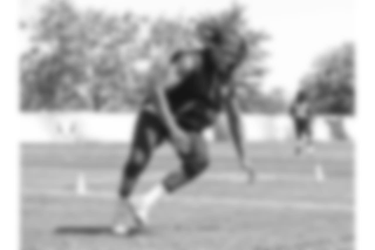 Oakland Raiders players and coaches at an offseason program at the Oakland Raiders Practice Facility, Monday, May 21, 2018, in Alameda, California.