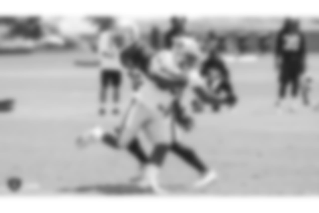Oakland Raiders running back Jalen Richard (30) at an Organized Team Activity (OTA) at the Oakland Raiders Practice Facility, Tuesday, June 5, 2018, in Alameda, California.