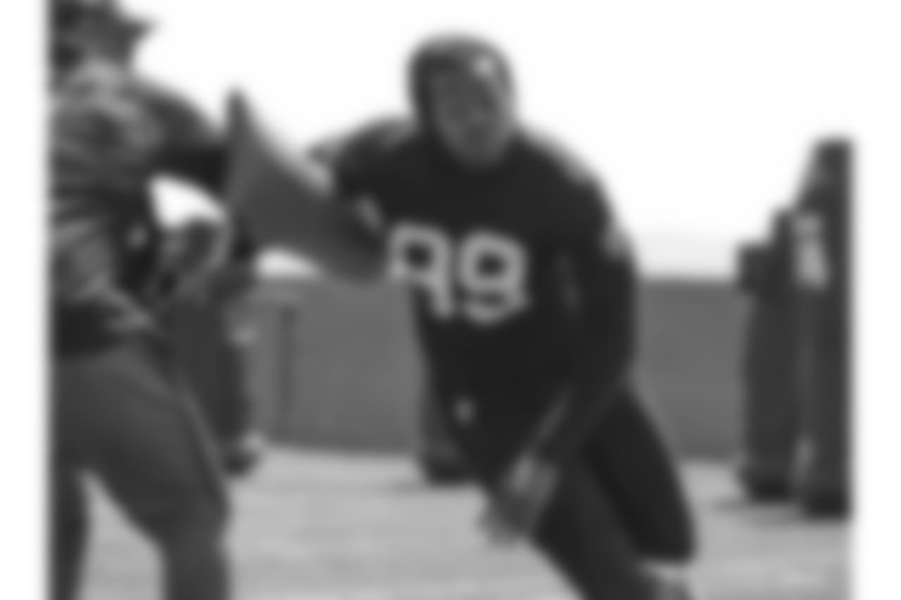 Oakland Raiders players and coaches at an offseason program at the Oakland Raiders Practice Facility, Monday, May 21, 2018, in Alameda, California.