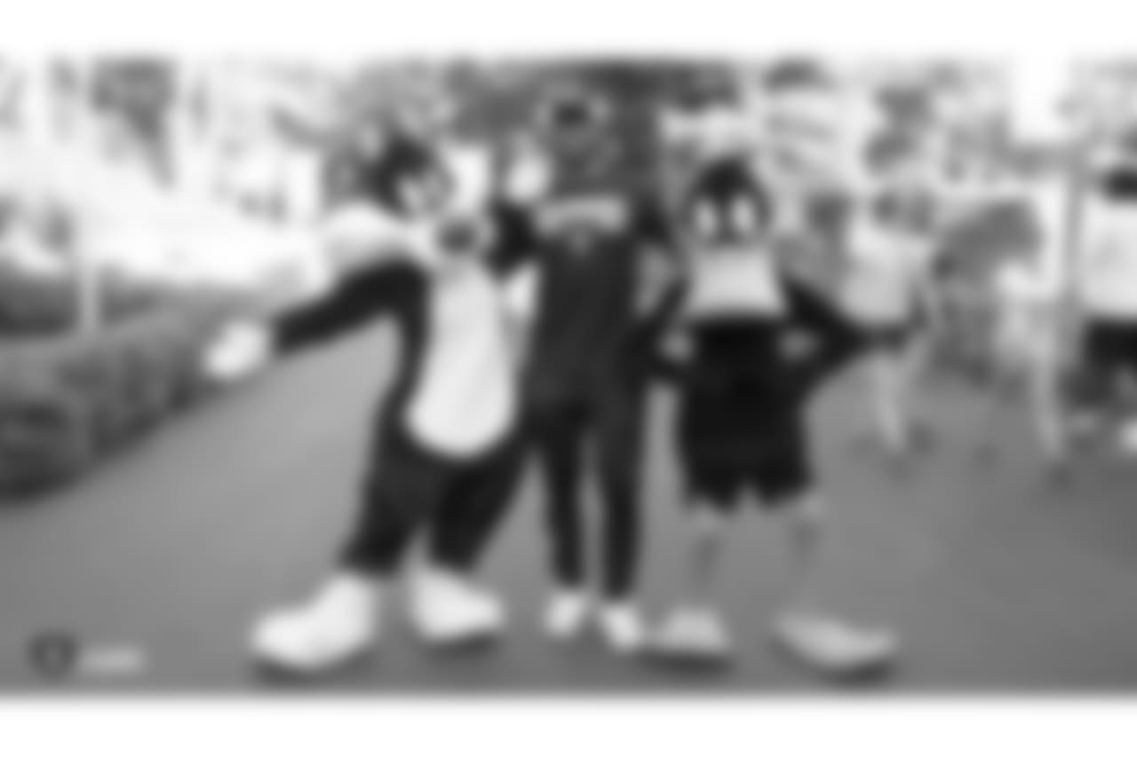 Oakland Raiders rookies enjoy a Rookie Activity, as part of Rookie Academy, at Six Flags: Discovery Kingdom, Thursday, June 21, 2018, in Vallejo, California.