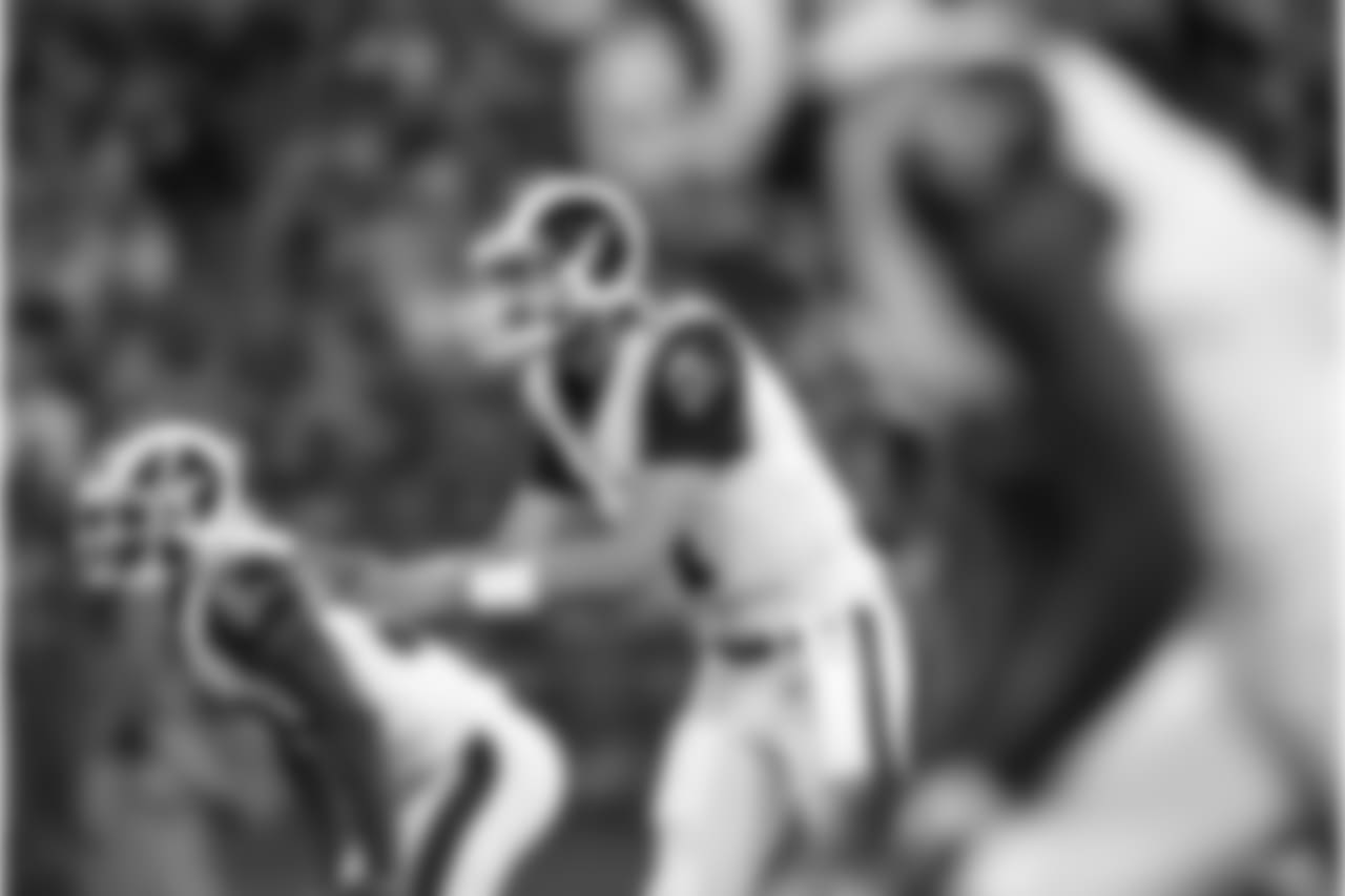 Los Angeles Rams quarterback Sean Mannion prepares to run a play in the first half of a preseason NFL football game against the Baltimore Ravens, Thursday, Aug. 9, 2018, in Baltimore. (AP Photo/Gail Burton)