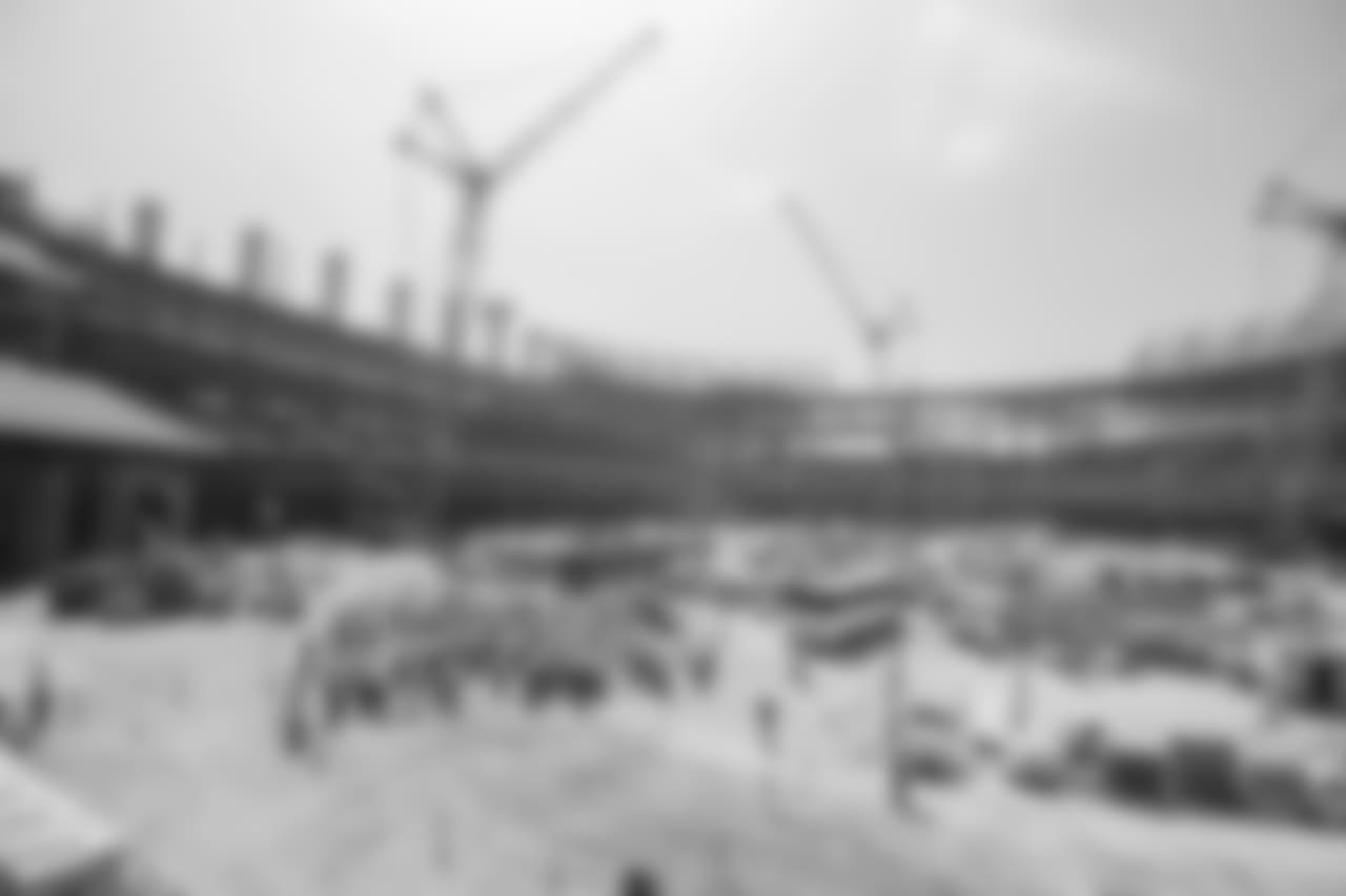 The Los Angeles Rams take a tour with the team of the new Inglewood Stadium site, Thursday June 14, 2018, in Inglewood, CA. (Jeff Lewis/Rams)