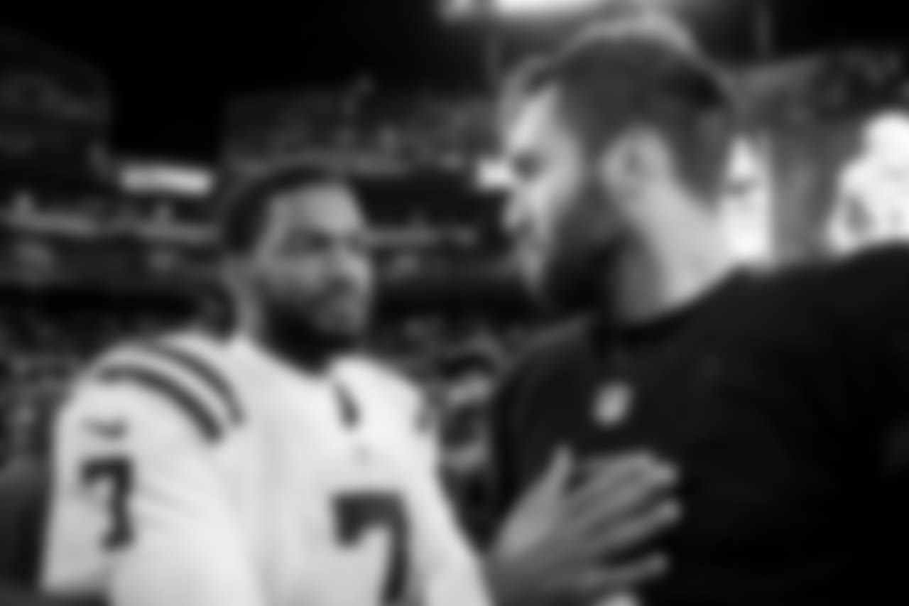 QB Joe Flacco and Colts QB Jacoby Brissett