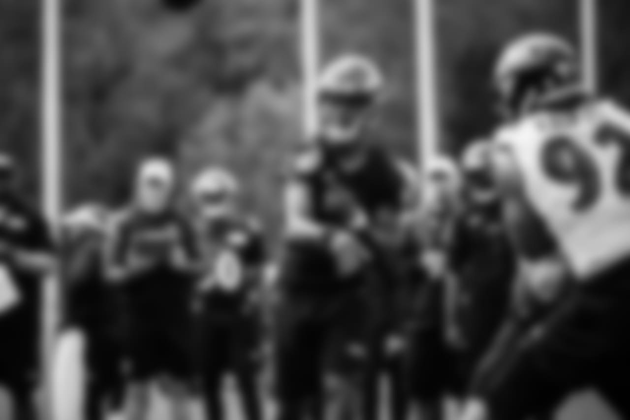 QB Lamar Jackson
Jackson’s maturity is evident in the six weeks since rookie minicamp. He’s added strength and his improved mechanics have led to stronger and more accurate throws. When running nearly the entire practice Thursday, he had just a handful of mistakes and several top-notch throws. His raw athleticism is wowing his teammates and will get him on the field as a rookie.