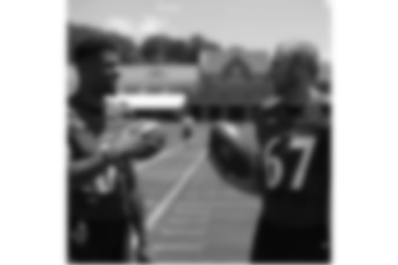 @tsieg58 (Trent Sieg) Discussing the finer points of special teams on the first practice of camp. #RavensFlock #trainingcamp