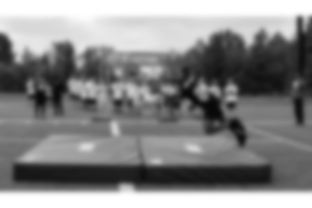 New Orleans Saints players Cameron Jordan, Terron Armstead, David Onyemata, Vonn Bell and Saints Hall of Famer Michael Lewis hosted an NFL Play 60 camp for kids in Vancouver, Canada on May 26, 2018.