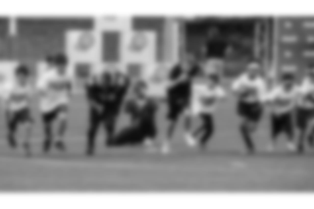 New Orleans Saints players Cameron Jordan, Terron Armstead, David Onyemata, Vonn Bell and Saints Hall of Famer Michael Lewis hosted an NFL Play 60 camp for kids in Vancouver, Canada on May 26, 2018.