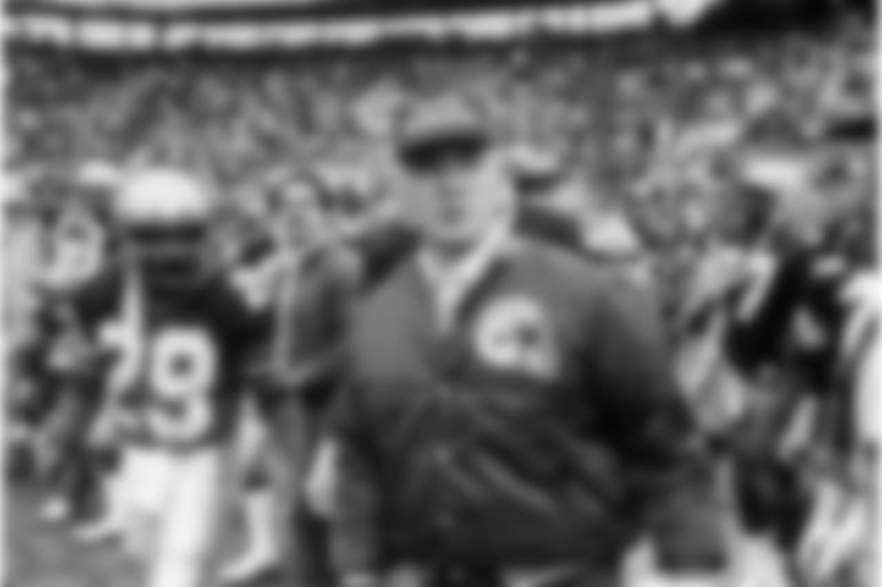 1983 Miami divisional win Chuck Knox looks off sideline