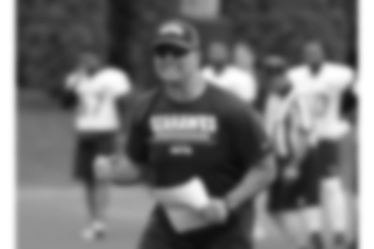 Offensive line coach Mike Solari
