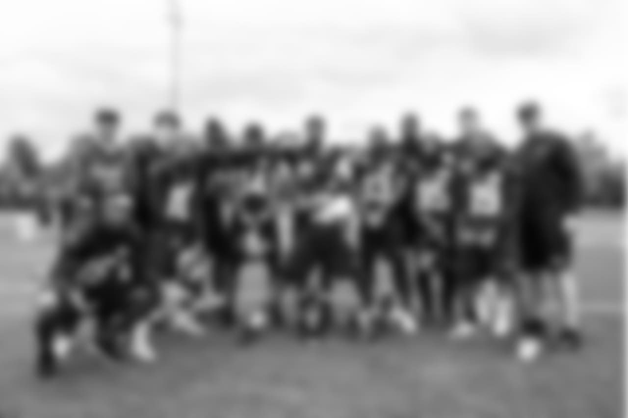 Seahawks wide receivers pose for the camera on the final day of minicamp.