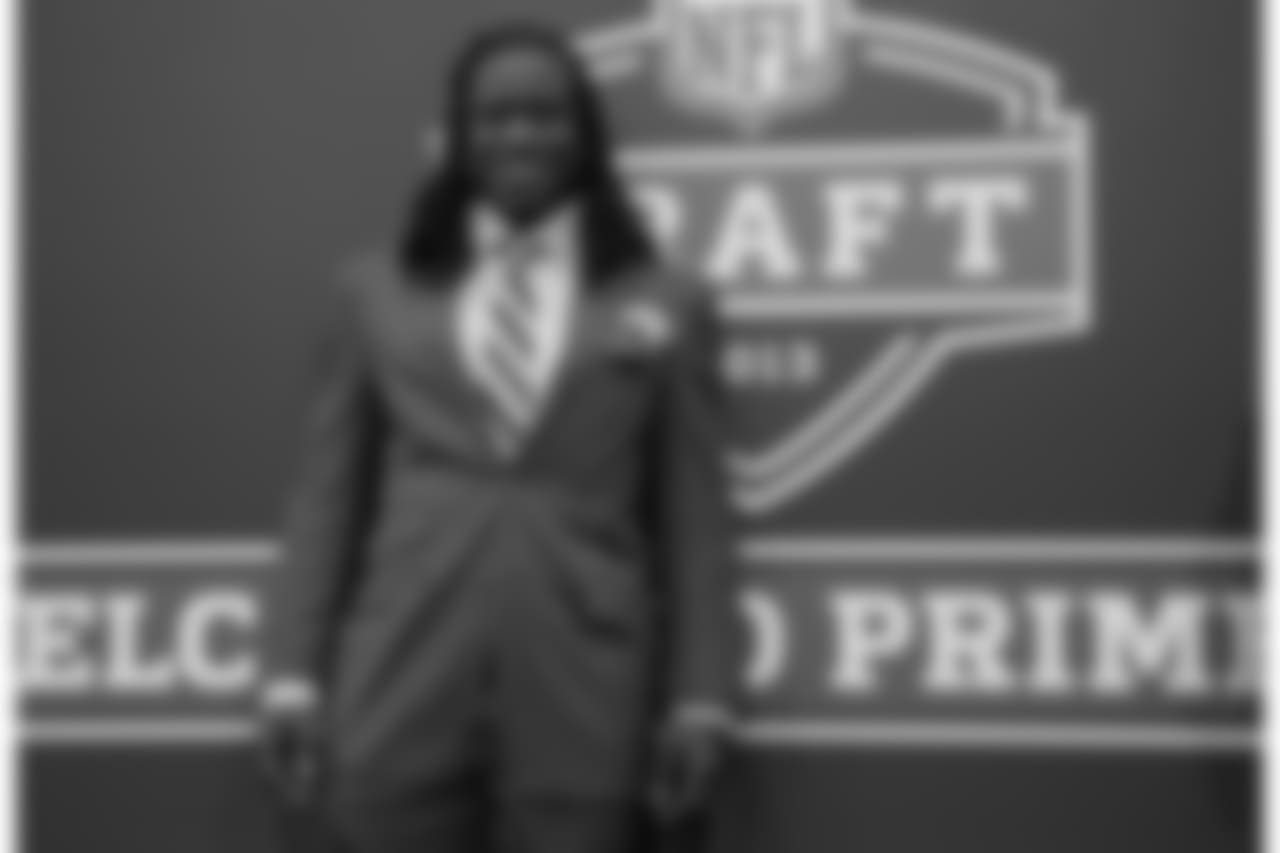 Alabama's Eddie Lacy arrives on the red carpet before the first round of the NFL Draft, Thursday, April 25, 2013 at Radio City Music Hall in New York.(AP Photo/Craig Ruttle)